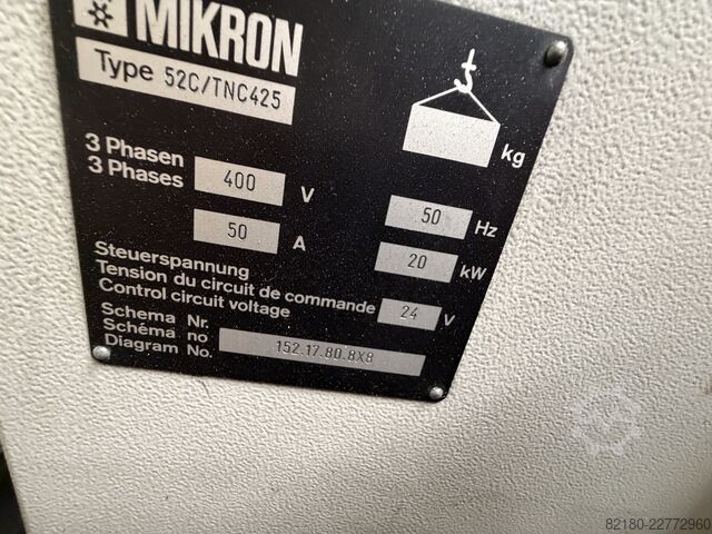 Fresatrice universale CNC per utensili Mikron WF 52 C