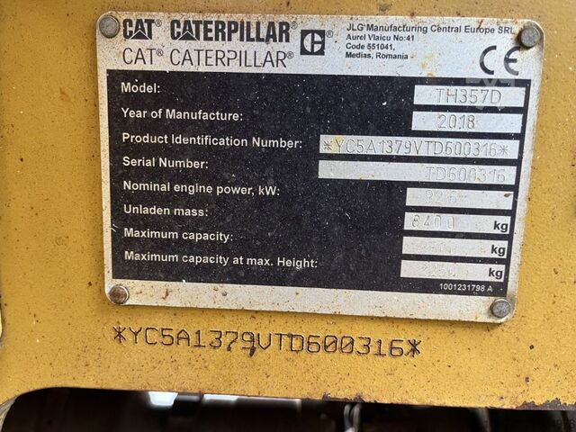 Telehandler / Telescope Forklift Caterpillar TH357D
