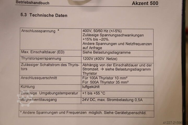 Hegesztőáram szabályozás HiE Akzent T-500
