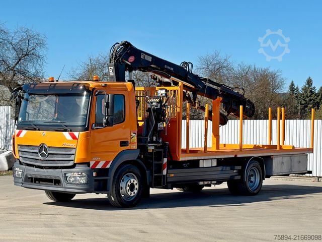 Truck mounted crane MERCEDES-BENZ ATEGO 1324 * HIAB 144 B - DUO + Bohrgerät * TOP