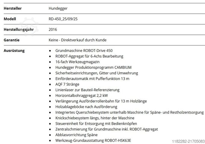 Automatyczna linia ciesielska RD 450 Hundegger RD-450
