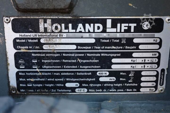 Saxlift Holland Lift Ecostar HL-7810 Electric, 10m Working Height, 450k