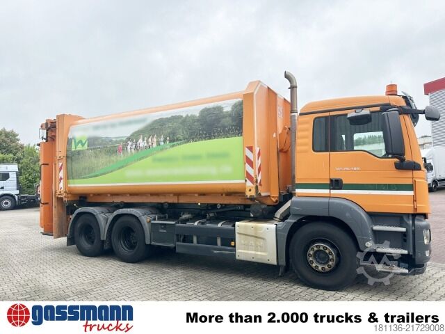 Camião de lixo MAN TGS 26.400 6X4 BL, Seilabroller, Haller Lotos,
