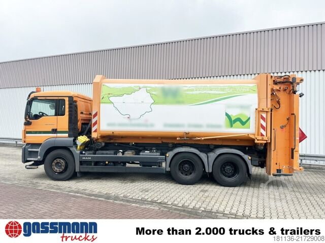 Camião de lixo MAN TGS 26.400 6X4 BL, Seilabroller, Haller Lotos,