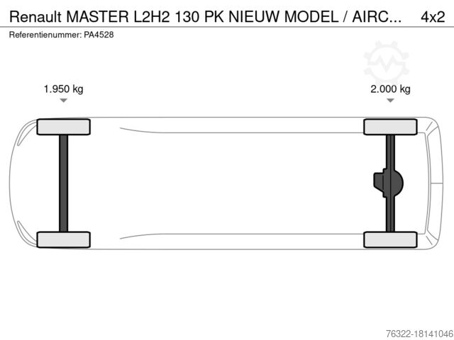 Bestelbus Renault MASTER L2H2 130 PK NIEUW MODEL / AIRCO / MULTIM...