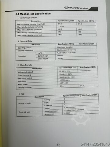 Automatic bar machine HANWHA XD07