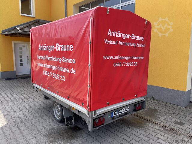 Remorcă deschisă cu prelată SARIS PS 1513 Hochlader Plane Auffahrschienen