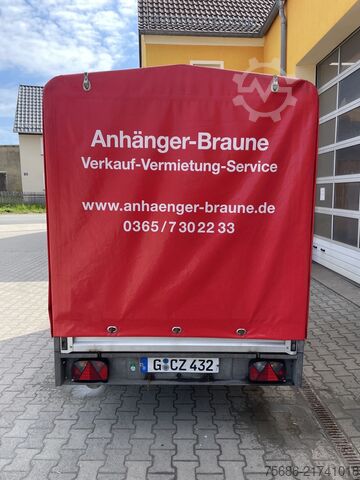 Remorcă deschisă cu prelată SARIS PS 1513 Hochlader Plane Auffahrschienen