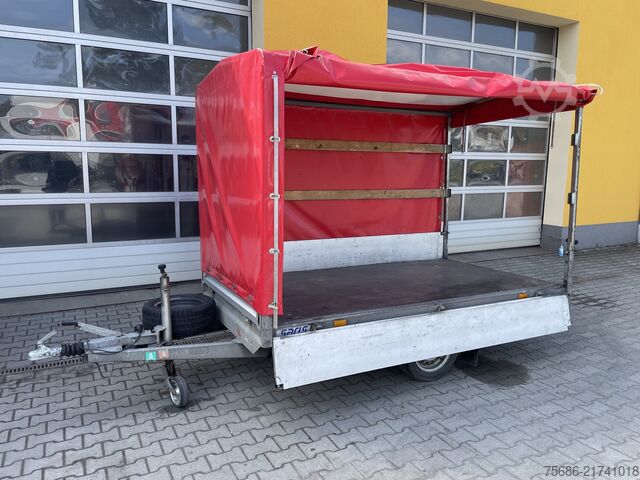 Remorcă deschisă cu prelată SARIS PS 1513 Hochlader Plane Auffahrschienen