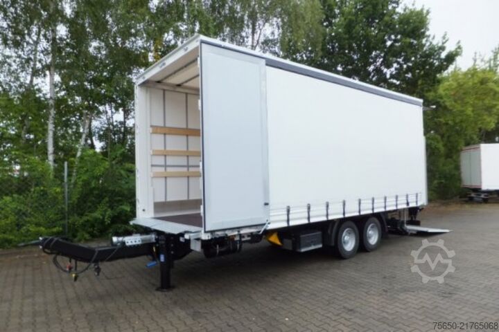 Open trailer with tarp Möslein TPS 11 DL 7,30  neuer Planenanhänger, Ladebordwand + Durchladbar