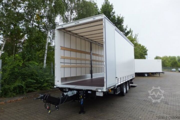 Open trailer with tarp Möslein TPS 11 DL 7,30  neuer Planenanhänger, Ladebordwand + Durchladbar