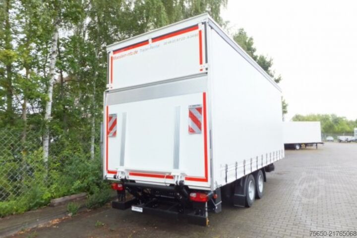 Open trailer with tarp Möslein TPS 11 DL 7,30  neuer Planenanhänger, Ladebordwand + Durchladbar