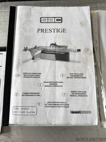 Formátovací pila CNC řízená SAC Presitge 3200