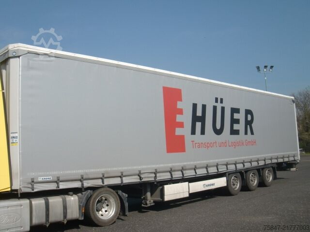 Semi-reboque aberto com lona Krone SDP 27 eLG50-CS MEGA Liftachse Duomatic