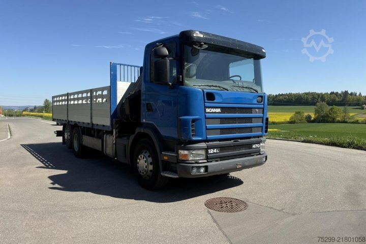 Γερανός τοποθετημένος σε φορτηγό Scania R124 470PS 6x2*4 HIAB 220 C-4 / Swiss-Vehicle