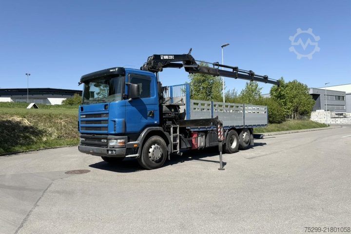 Γερανός τοποθετημένος σε φορτηγό Scania R124 470PS 6x2*4 HIAB 220 C-4 / Swiss-Vehicle