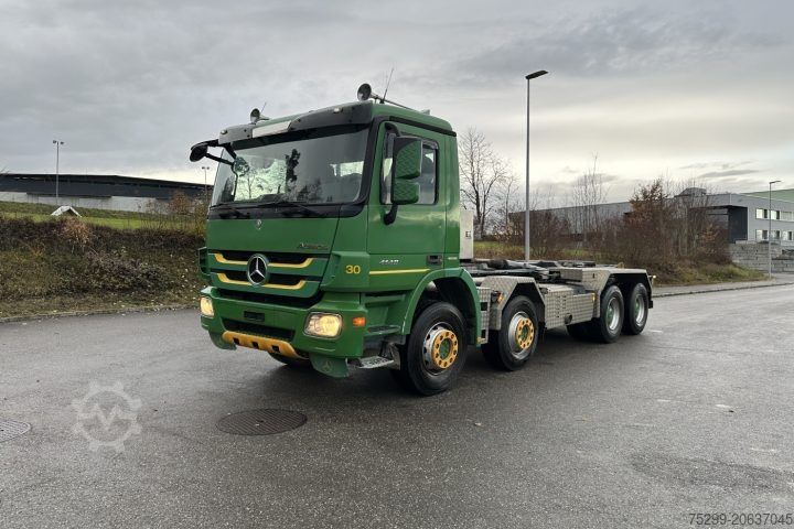 Φορτηγό γερανός roll-off Mercedes-Benz Actros 4148 8x4 Moser / Swiss-Vehicle