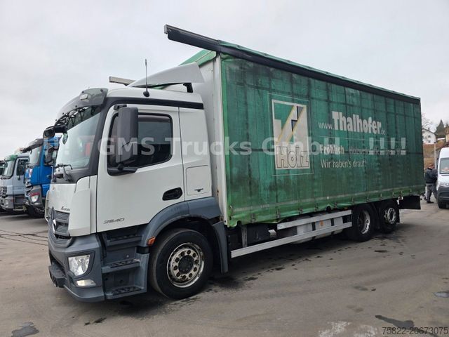 Camião plataforma com lona MERCEDES-BENZ Antos 2540 / Lenkachse / Load 15,3ton