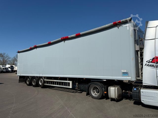 Yürüyen tabanlı yarı römork KNAPEN K100 Schubboden 92m³ 10 mm Boden, top Zustand