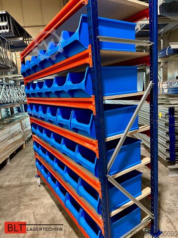 Schrauenbregal branje stalak Kommissionierwagen Regalwagen Rollwagen inkl. 36 x Sichtlagerkiste