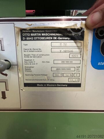 Panel saw Martin T 72 Martin T 72