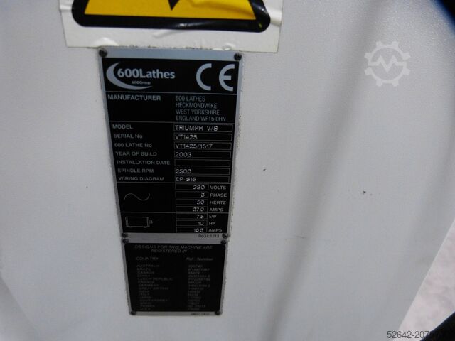 Lead/traction spindle lathe Colchester Triumph VS 2500