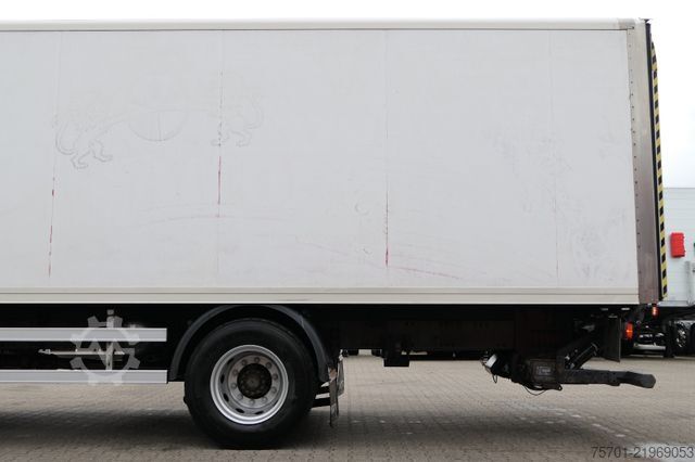 Φορτηγό πλατφόρμα με μουσαμά VOLVO FM9-260 Koffer Blatt/Luft alte Tacho LBW