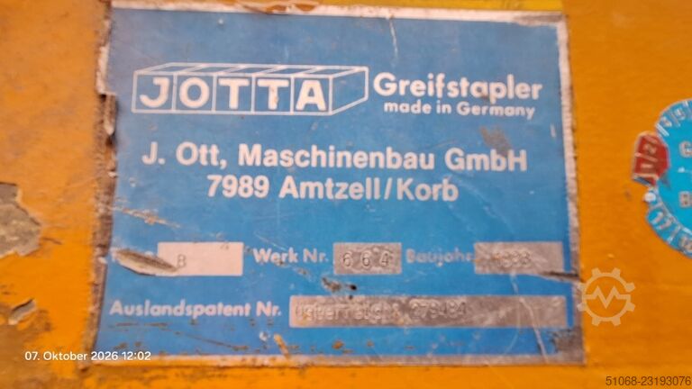 Greifstapler J. Ott, Maschinenbau GmbH JOTTA Greifstapler