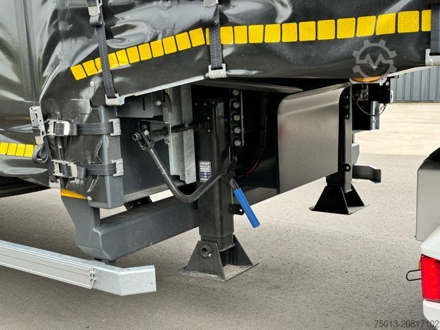 Lavt bygger sættevogn FAYMONVILLE Gabelstapler-Transporter mit 2-teiliger Rampe