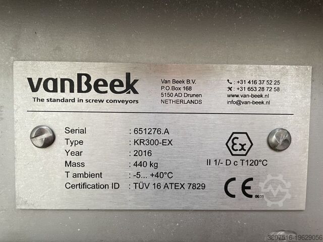 Transport screw Van Beek KR300-EX