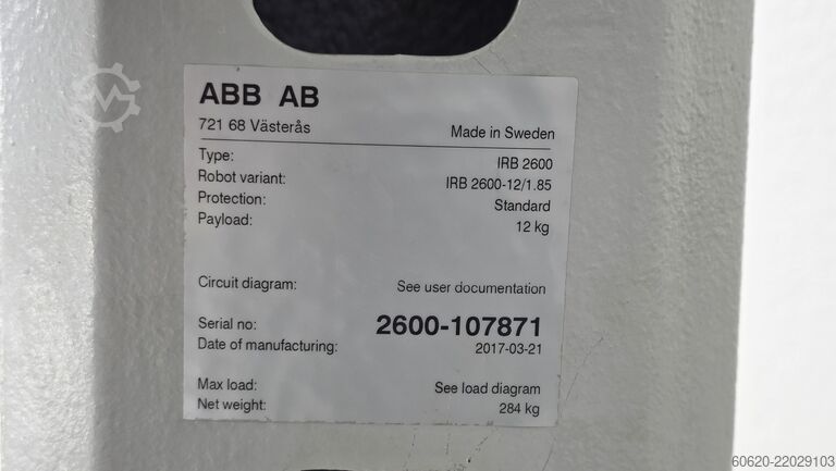 Industrierobot ABB ABB IRB 2600-12/1.85 Type B