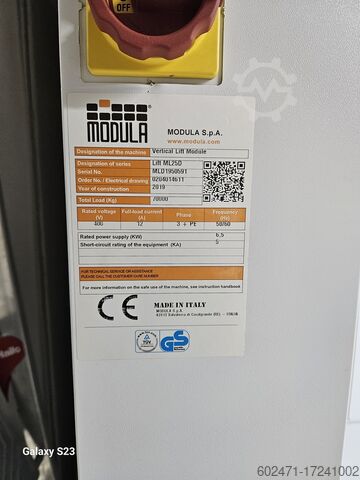 Winda magazynowa Modula Lagerlift 1 ML25D - 5500mm