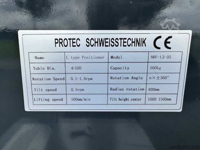 Hegesztési forgóasztal,Forgótányér,Pozicionáló Protec L Manipulator HDL 1000