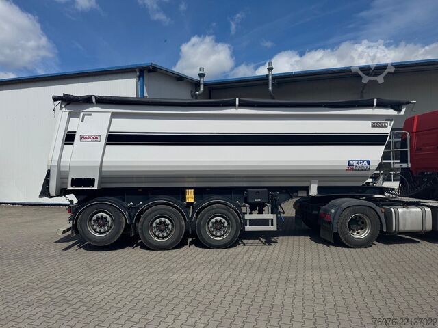 Tipper semitrailer Stahl Mulde 33 cbm SAF Achsen 2 Liftachsen