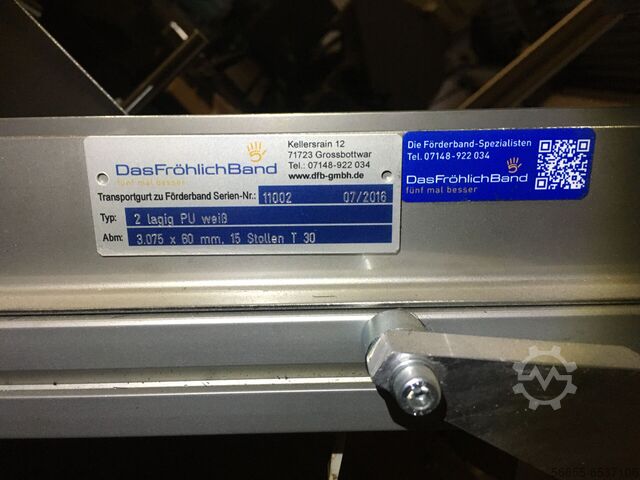 Sistem sortiranja pokretnih ko utisaka za male četkice Das Frölich Band Förderanlage mit Steigförderband