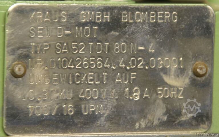 Κινητήρας ταχυτήτων 0,37 kW 16 σ.α.λ. SEW-EURODRIVE SA52TDT 80N-4