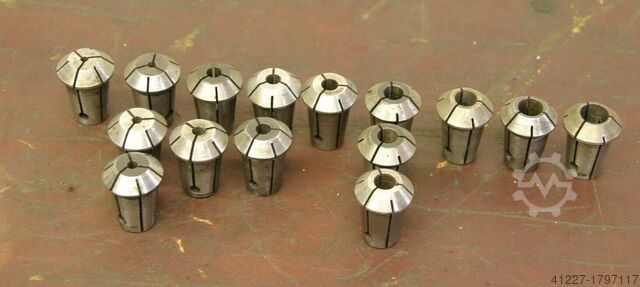 Collet sleeves, 15 pieces Stahl verschiedene Grössen