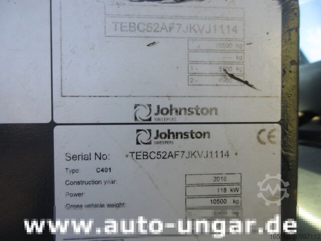 Yol süpürme aracı Johnston CN401 Bucher 5006 Kehrmaschine Euro 6