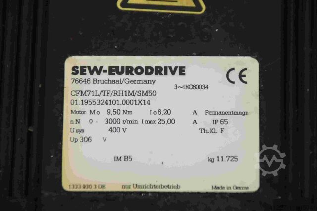 Servomotor 3000 rpm SEW-Eurodrive CFM71L/TF/RH1M/SM50
