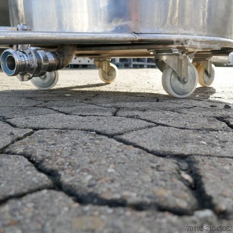 Contentor móvel de 350 litros em V2A sobre rodas  9811