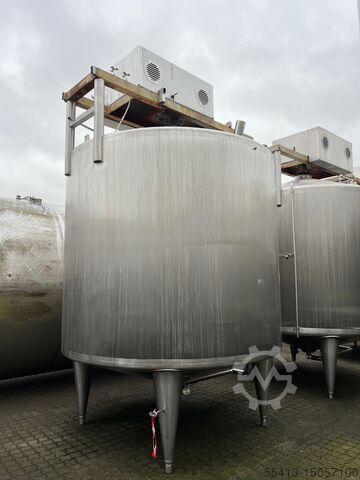 Tanque vertical de nata encamisado 12.000 L