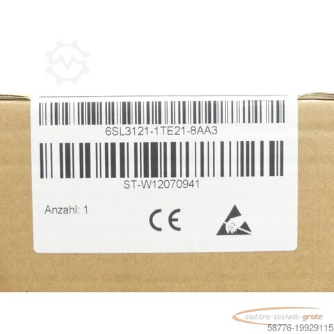 Komponent Siemens Siemens 6SL3121-1TE21-8AA3 SN:ST-W12070941 generalüberholt mit 24 Monaten Gewährleistung! -