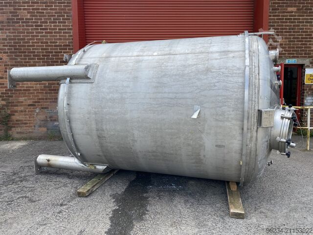 11 600 liters lagringstank i rostfritt stål, 2100 mm diameter x 2650 mm rak sida FIB INDUSTRIELE BEDRIJUEN 11,600 Litre