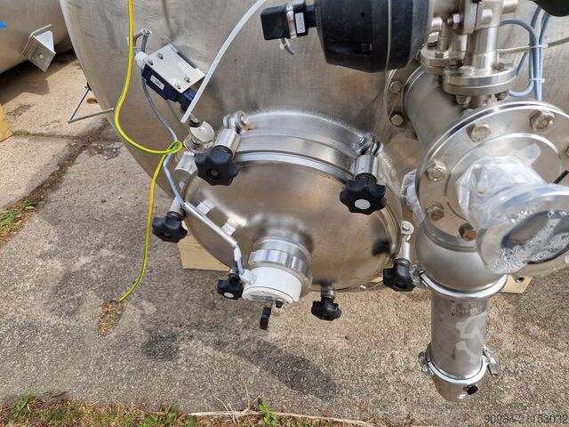 5 720 liters 316L rostfri vakuumförvaringstank, 1 500 mm diameter x 2 500 mm rak sida SCHWARTE-MILFOR 5,720 Litre