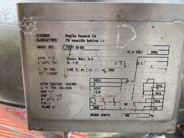 FIB Industriella Företag 6 950 liter FIB INDUSTRIELE BEDRIJUEN 6,950 Litre