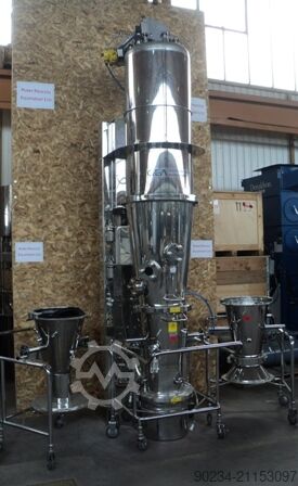 Niro Modell MP3/2/3 Multi-Processor Fluidbäddstork/Granulator/Coater i rostfritt stål NIRO MP3/2/3