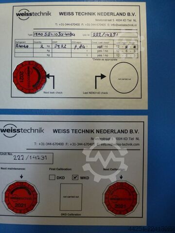 Weiss klimatestkammare med fukt, 1500 l Weiss 1500SB/+10JU/40DU