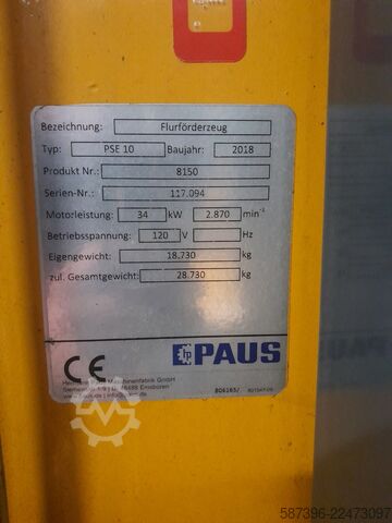 Kompaktowy wózek widłowy - elektryczny Paus PSE10