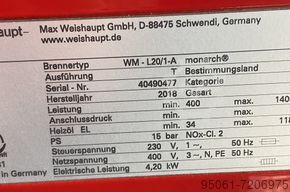 Weishaupt WM-L20/1-A (1400kw),, RL-8 (2740 kw) NEU / UNBENUTZ