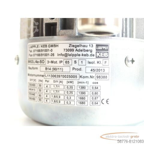 Besturingsunit Laipple / KEB LAIPPLE / KEB M63L / 4a-SO SN:L113063970025005